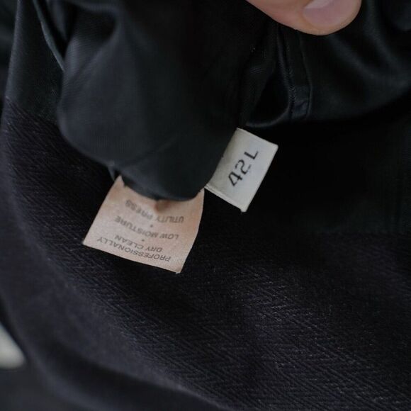 Austin Reed Tweed Wool Blue Herringbone‎ 42L 2 Button Sport Coat - Picture 9 of 13